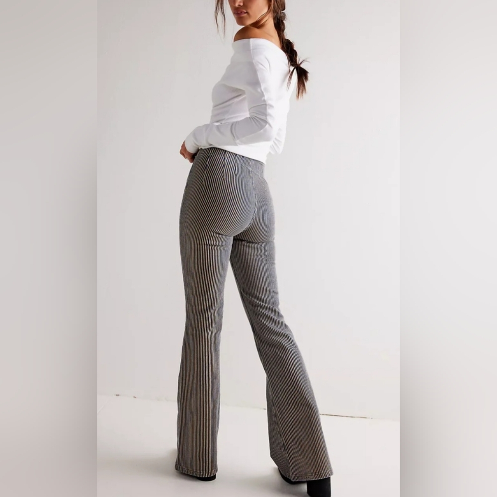 Free People Jayde Railroad FLARE Jeans